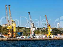 Cargo Sea Port with Cranes