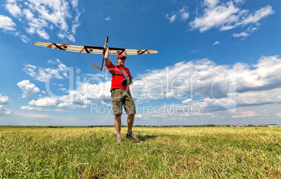 Man Launches into the Sky RC Glider