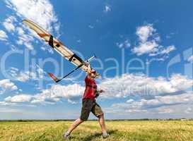 Man Launches into the Sky RC Glider