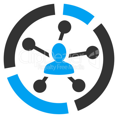 Relations diagram icon from Business Bicolor Set