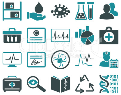 Medical bicolor icons