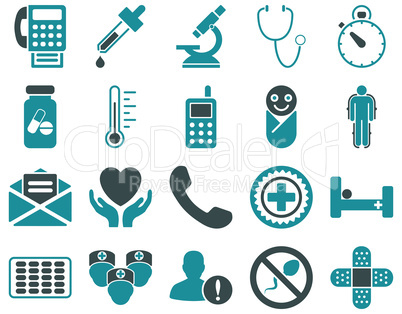 Medical bicolor icons