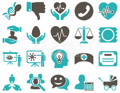 Medical bicolor icons