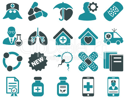 Medical bicolor icons