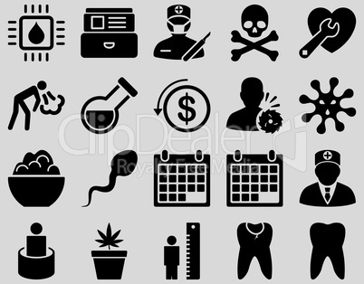 Medical bicolor icons