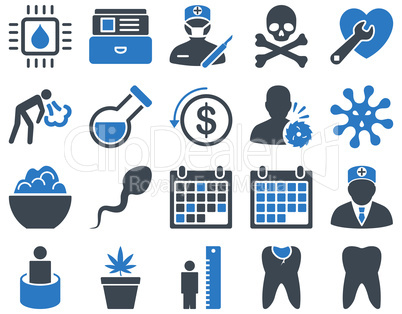 Medical bicolor icons