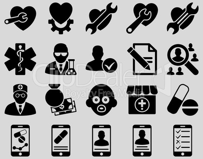 Medical bicolor icons