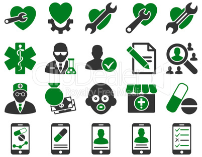 Medical bicolor icons