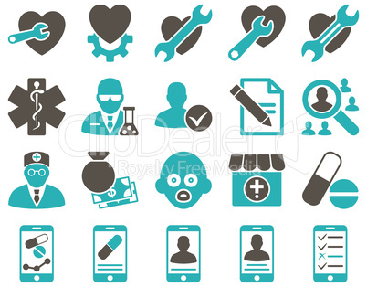 Medical bicolor icons