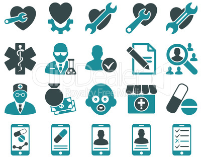 Medical bicolor icons