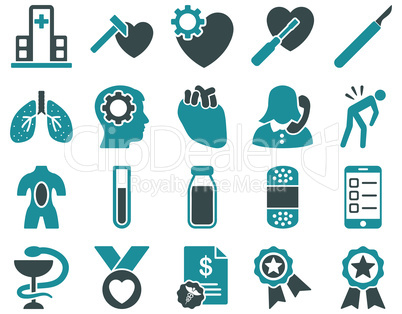 Medical bicolor icons