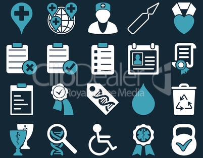 Medical bicolor icons