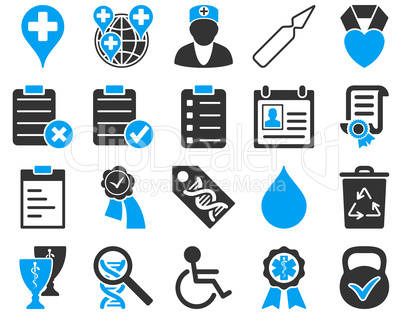 Medical bicolor icons