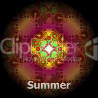 abstract summer background with word summer. summer grunge invitation card