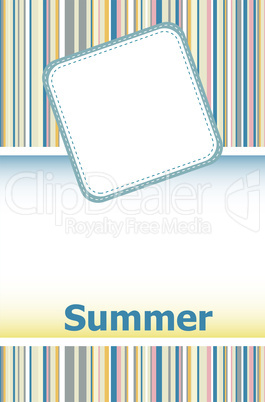 word summer invitation card, chalk drawings, summer holiday