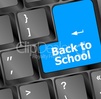 Back to school, Education concept: computer keyboard, back to school