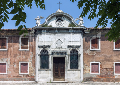 Abandoned church in island of Murano, Venice
