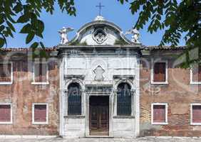 Abandoned church in island of Murano, Venice