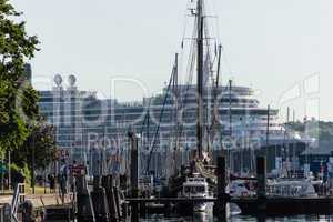 Cruise ships are visiting Kiel, Kiel, Germany