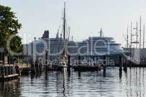 Cruise ships are visiting Kiel, Kiel, Germany