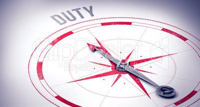 Duty against compass arrow