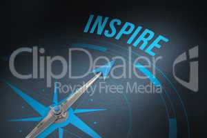 Inspire against grey background