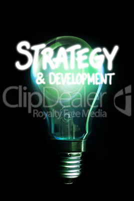 Composite image of strategy and development