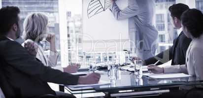 Business people in office at presentation
