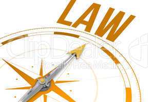 Law against compass arrow