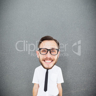 Composite image of geeky businessman