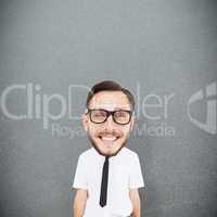 Composite image of geeky businessman