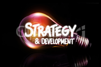 Composite image of strategy and development