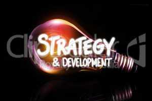 Composite image of strategy and development