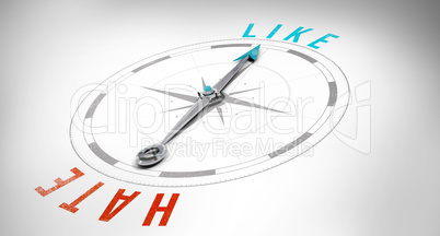 Composite image of compass