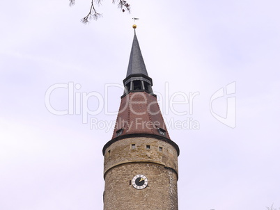 Schiefer Falterturm in Kitzingen