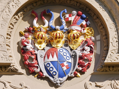 Wappen am Eingang zur Wallfahrtskirche in Dettelbach