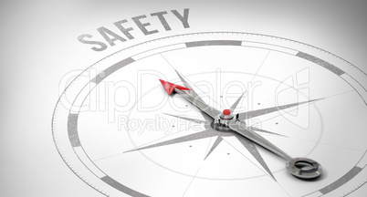 Safety against compass arrow