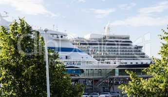 Cruise ships are visiting Kiel, Kiel, Germany