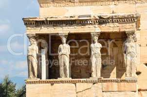 Caryatids on Acropolis in Athens