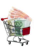 Shopping Cart with money