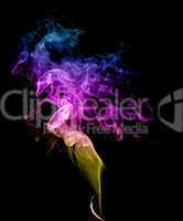 Abstract multicolored smoke