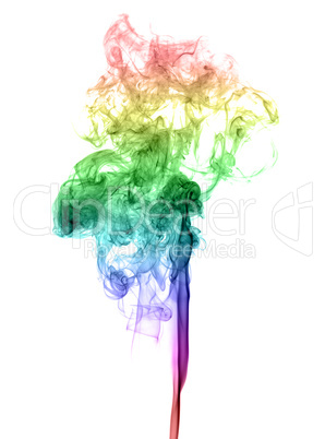 Abstract multicolored smoke