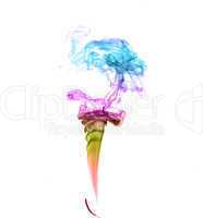 Abstract multicolored smoke