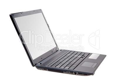 Electronic collection - Modern laptop isolated on white backgrou