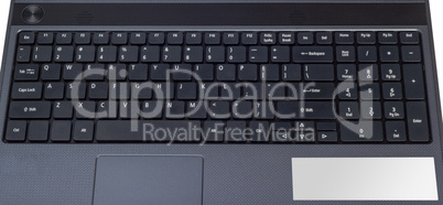 Electronic collection - Modern laptop keyboard with English lett
