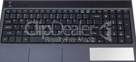 Electronic collection - Modern laptop keyboard with English lett