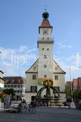 Marktplatz und Rathaus in Hersbruck
