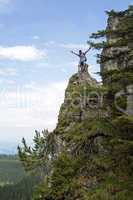 Hiker on mountain top