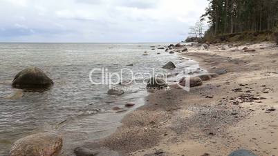Baltic Sea coast beach Kurzeme Roja