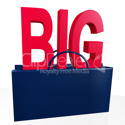 Shopping bag with BIG letters